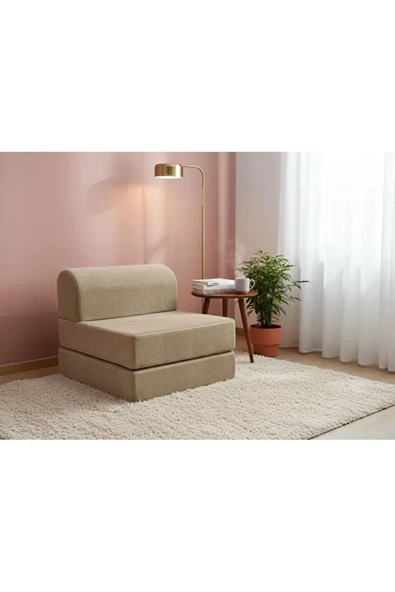 UFUK HOME Relaxo Berjer Koltuk Açılabilir Yataklı Koltuk - Tv Koltuk & Aktivite Koltuk Bej - Resim 3