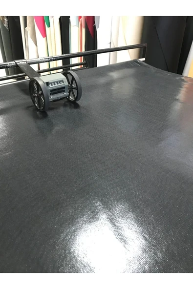 KumaşEvi Siyah Simli Parlak Kumaş Suni Deri Ayakkabı Çanta Hobi Ürünleri Için - Resim 4