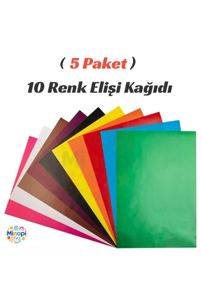 5 Paket Elişi Kağıdı 20x30 Paketi 10'lu Hobi Tasarım Anaokulu Kreş Malzemesi ürün görseli