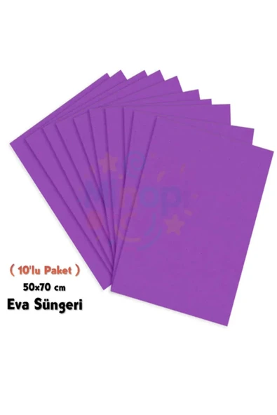 Mor Renkli Eva Süngeri 50x70 cm 10'lu Paket 1.5 mm ürün görseli