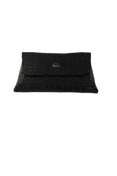 El İşçiliği Siyah Hakiki Timsah Derisi Kartlık  Erkek Kadın Deri Cüzdan (10x7 cm) - Resim 2