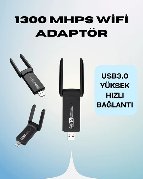 AC1200 USB WiFi Adaptör ürün görseli