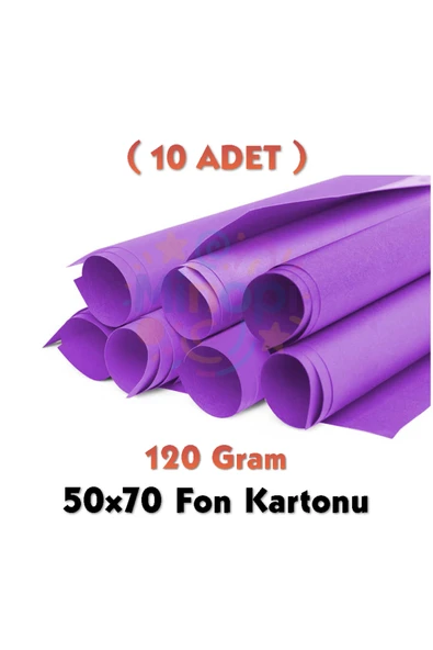 Mor Fon Kartonu 50x70 cm 10'lu Paket 120 gr Renkli Fon Kartonu ürün görseli