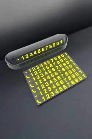 Numaralık Araç İçi Araba Araç Park Numaratör Telefon Numarası Yazma - Resim 5