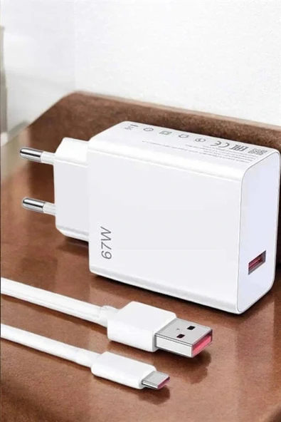 Şarj Aleti 67W Hızlı Şarj Turbo Type-C Uyumlu Şarj Adaptörü Kablosu - Resim 4