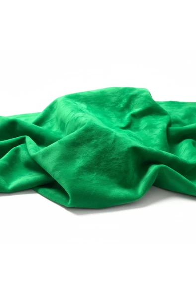 İpek Süet Yeşil  Yumuşak Dokulu Premium Suni Süet Kaplama ve Aksesuar Kumaşı 100 x 140 cm - Resim 5