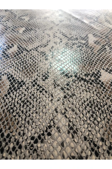 Kendinden Yapışkanlı Yılan Baskı Suni Deri- Ayakkabı Çanta Araç İçi Döşeme Hobi Ürünleri 21 x 30 cm - Resim 5