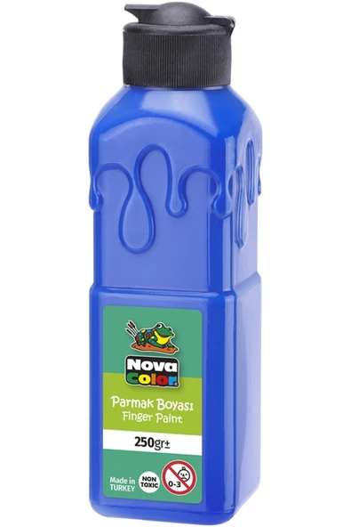 Mavi Parmak Boyası Nova Color 250 ml - Kolay Silinebilir ürün görseli