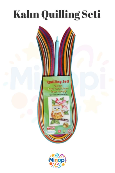 ( 1 Paket ) Kalın , Quiling Seti, Kıvırma Sanatı, Kağıt Katlama, Quilling - 10 mm ürün görseli