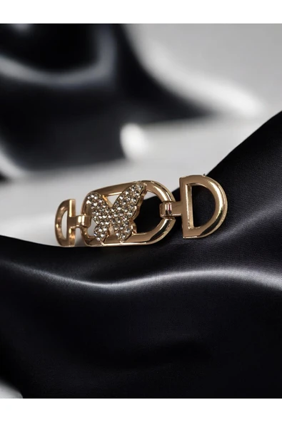 Kelebek Detaylı Kristal Taşlı Metal Aksesuar  Ayakkabı Çanta ve Hobi Projeleri İçin - Resim 3