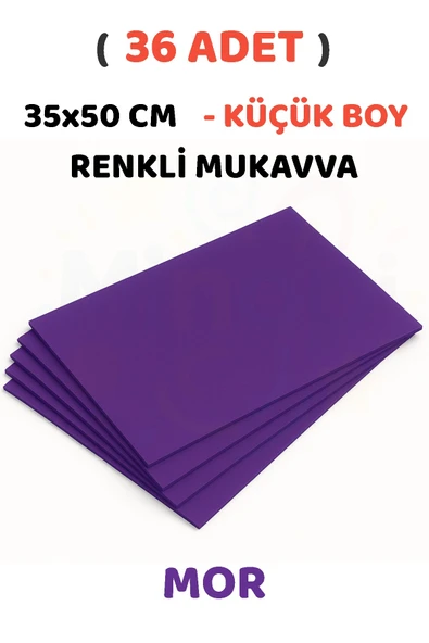 Mor Renkli Mukavva 36 Adet 35x50 cm Sert Karton Mukavva ürün görseli