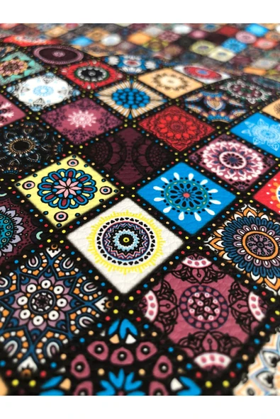 Yapışkanlı Etnik Desenli Suni Deri  Kutu Kılıf Cüzdan Anahtarlık Kaplama  21x30 cm - Resim 4