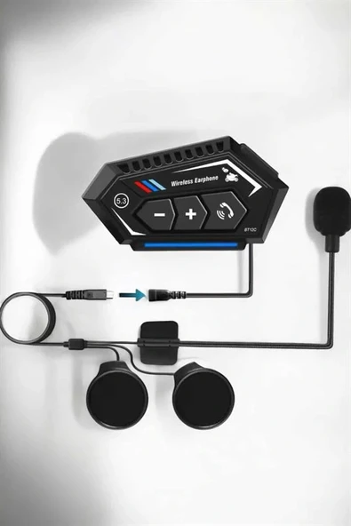 İnterkom Intercom Kask Kulaklık Bt22 Bluetooth Motosiklet Kulaklık 5.0 Bluetooth - Resim 5