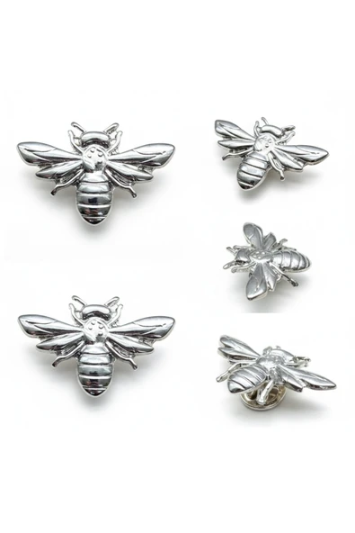 Metal Arı Ayakkabı Bağcık Charmı - 2.5 cm ( 1 ADET ) - Resim 3