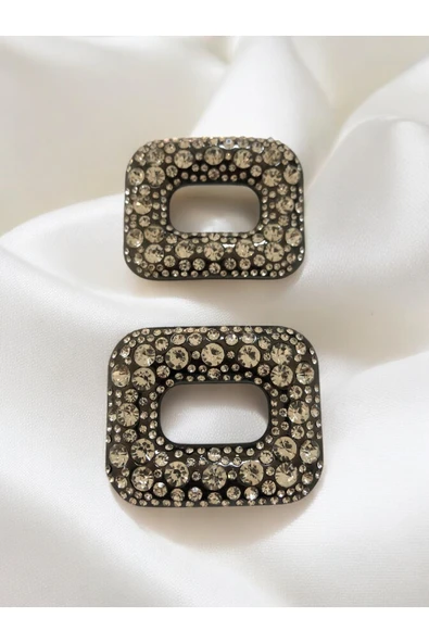 Dolgun Kristal Taşlı Metal Toka Ayakkabı Cüzdan Kemer Hobi Ürünleri İçin Aksesuar - Resim 2