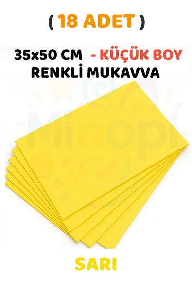 Sarı Renkli Mukavva 18 Adet 35x50 cm Sert Karton Mukavva ürün görseli