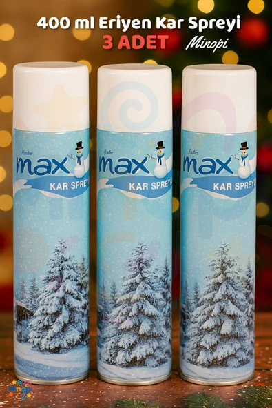 3'lü Eriyen Kar Spreyi 200 ml Büyük Boy Düğün, Kına, Parti, Bekarlığa Veda, Snow Spray ürün görseli