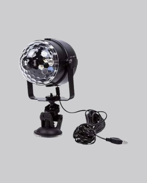 Ritme Duyarlı LED Disko Topu – Renkli Işık Gösterili Parti Lambası - Resim 4