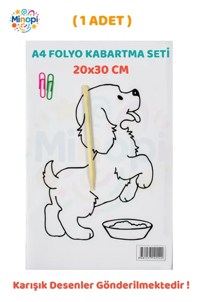 1 Paket Alüminyum Folyo Kabartma Seti 20x30 cm Karışık Desenler Aliminyum Folyo Seti Kabartma ürün görseli