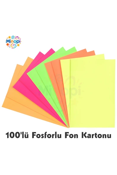 Fosforlu Fon Kartonu 50 X 70 120 G Karışık Renk 100'lü Paket ürün görseli