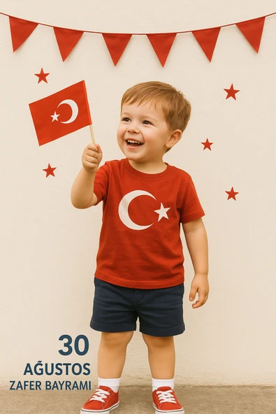 ( 800 Adet ) Vatan Küçük Boy Çıtalı Kağıt Türk Bayrağı Ay Yıldız Bayrak 12 x 20 cm - Resim 2