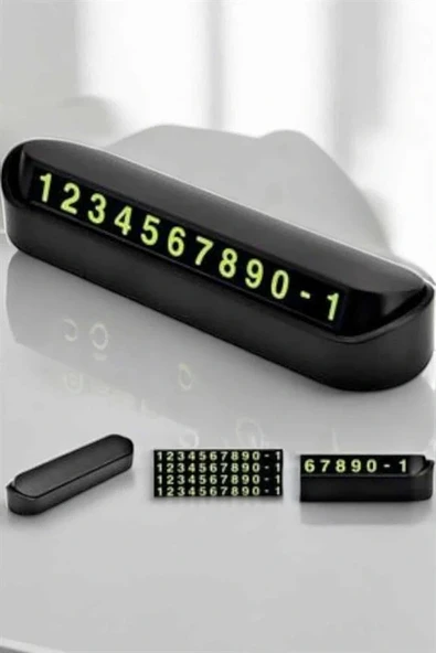 Araba Park Numaratörü Araç İçi Numaralık Değiştirilebilir Çevirmeli Mini - Resim 4