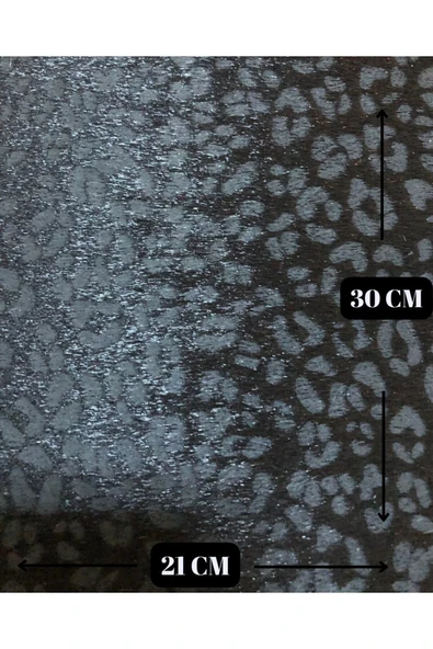 Yapışkanlı Tüylü Leopar Kumaş- Ayakkabı, Çanta, Araç İçi Döşeme ve Hobi Ürünleri ( 21 x 30 cm ) ürün görseli 1