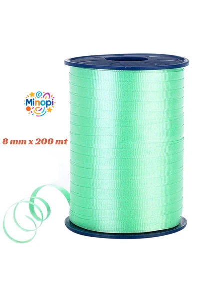 Açık Yeşil Rafya Balon ipi 8 mm x 200 mt Pastel Renk ürün görseli