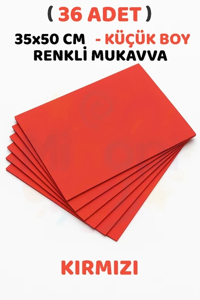 Kırmızı Renkli Mukavva 36 Adet 35x50 cm Sert Karton Mukavva ürün görseli