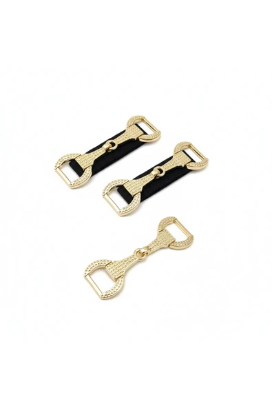 Metal At Model Bağlantı Aksesuar Ayakkabı Çanta Kemer ve Dekoratif Tasarım 7.5x2 cm ( 1 ÇİFT ) - Resim 5