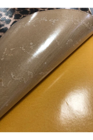 Kendinden Yapışkanlı Leopar Baskı Suni Deri Ayakkabı Çanta Araç İçi Döşeme Hobi Ürünleri 21 x 30 cm - Resim 2