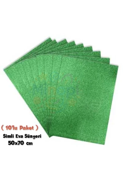 Yeşil Renkli Simli Eva Süngeri 50X70 cm 10'lu Paket 1.5 mm ürün görseli