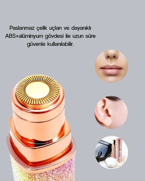 Şarjlı Mini Yüz ve Kaş Epilatörü – Ağrısız ve Hassas Temizlik - Resim 4