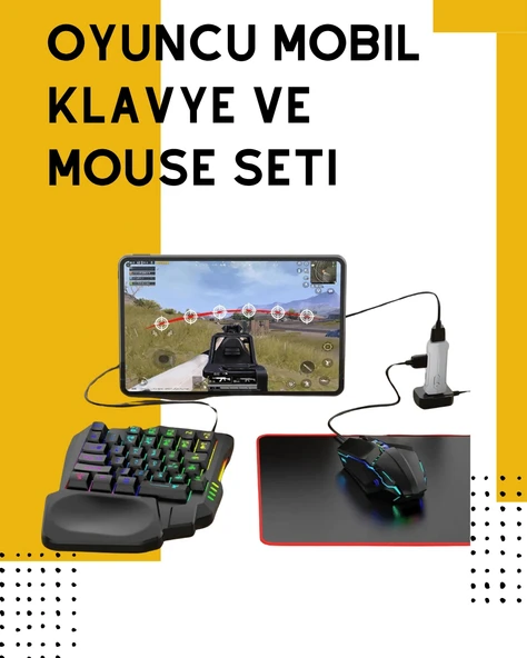 Tak-Çalıştır Mobil Oyun Ekipmanları Seti – Klavye Mouse Dahil ürün görseli 1