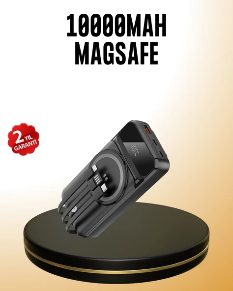 15W Kablosuz Hızlı Şarjlı 10000 mAh Powerbank – Taşınabilir, LED Göstergeli ürün görseli 1