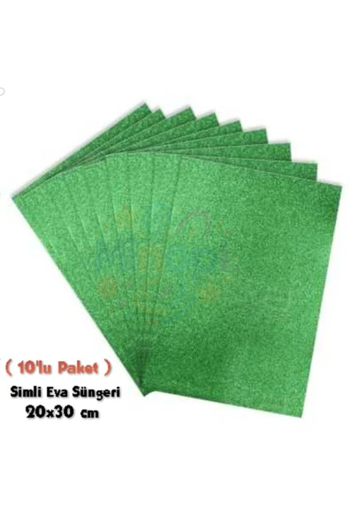 Beyaz Renkli Simli Eva Süngeri 20x30 cm 10'lu Paket 1.5 mm ürün görseli