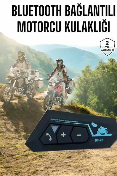 İnterkom Intercom Kask Kulaklık Bt22 Bluetooth Motosiklet Kulaklık 5.0 Bluetooth - Resim 2