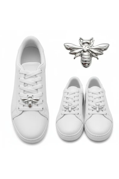 Metal Arı Ayakkabı Bağcık Charmı - 2.5 cm ( 1 ADET ) ürün görseli 1