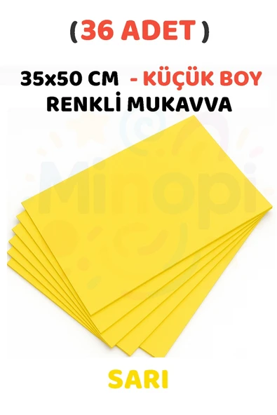 Sarı Renkli Mukavva 36 Adet 35x50 cm Sert Karton Mukavva ürün görseli