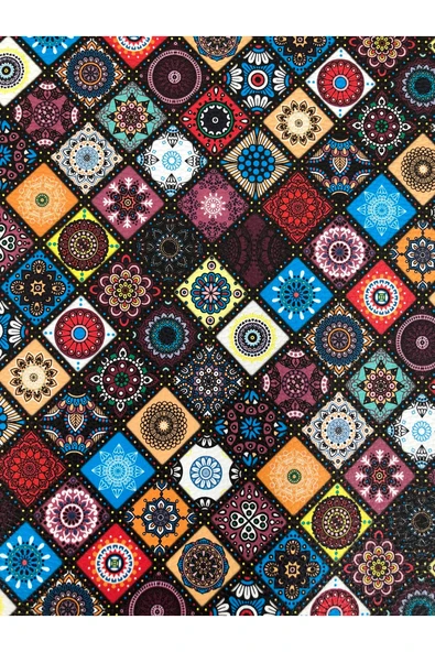 Yapışkanlı Etnik Desenli Suni Deri  Kutu Kılıf Cüzdan Anahtarlık Kaplama  21x30 cm - Resim 5