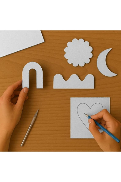 Beyaz Renkli Mukavva 18 Adet 35x50 cm Sert Karton Mukavva - Resim 2