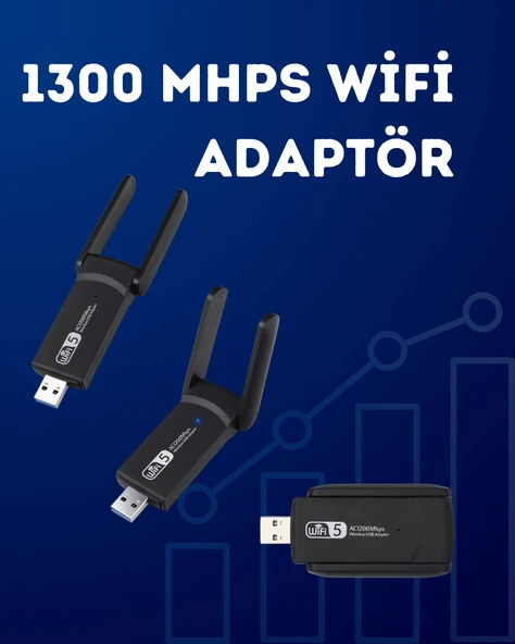 USB WiFi Adaptör – 1200 Mbps Hız ürün görseli