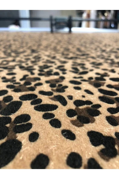 Tüylü Leopar Suni Kumaş Ayakkabı Çanta Kendin Yap ve Hobi Projeleri için Lüks Malzeme (1M) - Resim 6