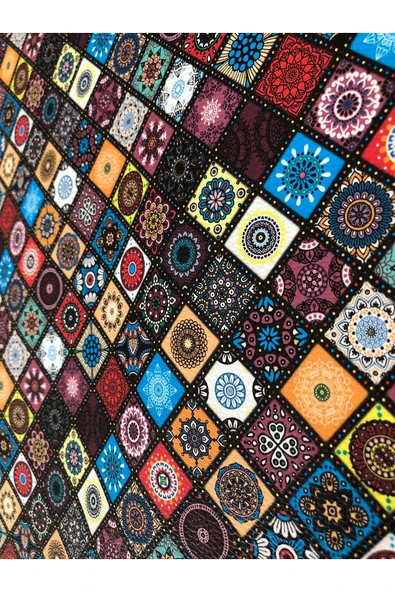 Yapışkanlı Etnik Desenli Suni Deri  Kutu Kılıf Cüzdan Anahtarlık Kaplama  21x30 cm - Resim 2