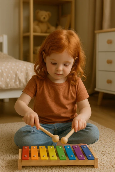 20 cm 1 Çift Tokmaklı Ahşap Ritim Çubuğu Eğitici Anaokulu Ritim Tokmağı Toplam 2 Adet - Resim 2