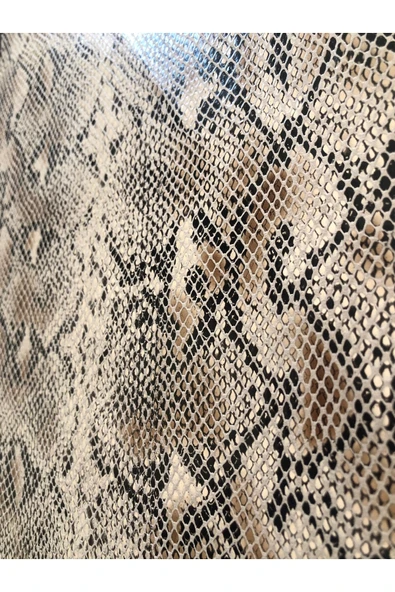 Kendinden Yapışkanlı Yılan Baskı Suni Deri- Ayakkabı Çanta Araç İçi Döşeme Hobi Ürünleri 21 x 30 cm - Resim 3