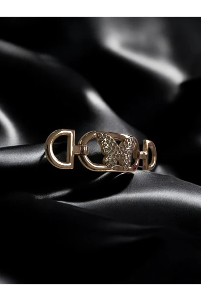 Kelebek Detaylı Kristal Taşlı Metal Aksesuar  Ayakkabı Çanta ve Hobi Projeleri İçin - Resim 4