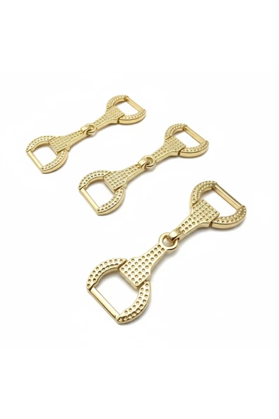 Metal At Model Bağlantı Aksesuar Ayakkabı Çanta Kemer ve Dekoratif Tasarım 7.5x2 cm ( 1 ÇİFT ) - Resim 4