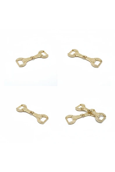 Metal At Model Bağlantı Aksesuar Ayakkabı Çanta Kemer ve Dekoratif Tasarım 7.5x2 cm ( 1 ÇİFT ) - Resim 8