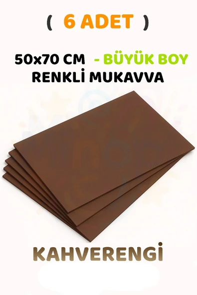 Kahverengi Renkli Mukavva 6 Adet 50x70 cm Sert Karton Mukavva ürün görseli